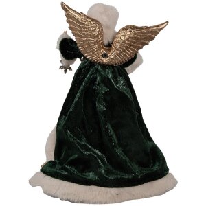 Clayre & Eef 65624 Ángel Decorativo Textil Beige Verde 20x15x28 cm