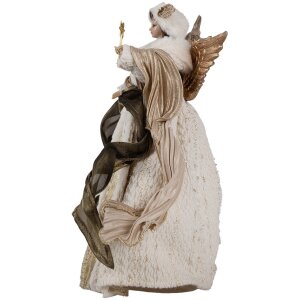 Clayre & Eef 65625 Angel Decorativo Beige Oro 20x12x28 cm Navidad