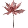 Clayre & Eef 65821 Decoración Navideña Flor Rosa Plata Ø 22x25 cm Plástico