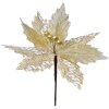 Clayre & Eef 65822 Flor de Navidad Oro Blanco Ø 22x25 cm Decoración Plástico