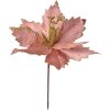 Clayre & Eef 65825 Decoración Navideña Flor Rosa Oro Ø 24x27 cm Plástico