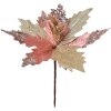 Clayre & Eef 65830 Decoración navideña flor oro rosa Ø 30 cm plástico