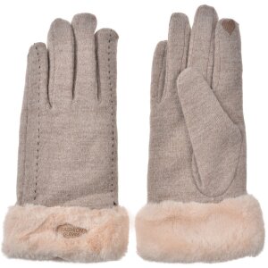 Juleeze JZGL0090BE Guantes beige con piel...