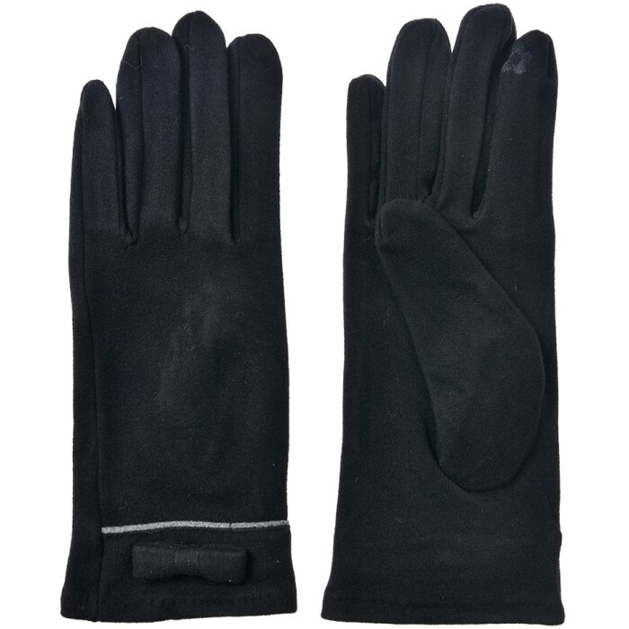 Juleeze JZGL0093Z Guantes Negro 9x23x1 cm Cinta decorativa y lazo