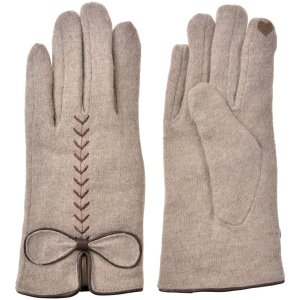 Juleeze JZGL0096BE Guantes de invierno beige 9x23 cm...