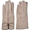 Juleeze JZGL0096BE Guantes de invierno beige 9x23 cm aplique de lazo poliéster