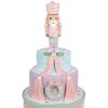 Clayre & Eef 6PR4261 Decoración Tarta Ø 17x42 cm Poliresina Rosa Estilo Campestre