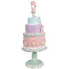 Clayre & Eef 6PR4261 Decoración Tarta Ø 17x42 cm Poliresina Rosa Estilo Campestre