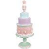 Clayre & Eef 6PR4261 Decoración Tarta Ø 17x42 cm Poliresina Rosa Estilo Campestre