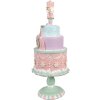 Clayre & Eef 6PR4261 Decoración Tarta Ø 17x42 cm Poliresina Rosa Estilo Campestre
