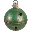 Clayre & Eef 6Y5671 Campana decorativa hierro verde Ø 41x51 cm