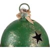 Clayre & Eef 6Y5671 Campana decorativa hierro verde Ø 41x51 cm