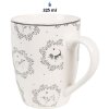Clayre & Eef LGDMU Taza Porcelana Perros Blanco Gris 325 ml estilo country