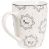Clayre & Eef LGDMU Taza Porcelana Perros Blanco Gris 325 ml estilo country