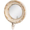 Clayre & Eef 62S304 Espejo de pared con lámpara Shabby Chic Beige 38x14x47 cm E14
