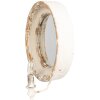 Clayre & Eef 62S304 Espejo de pared con lámpara Shabby Chic Beige 38x14x47 cm E14