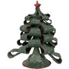 Clayre & Eef 65870 Decoración Árbol de Navidad Metal Verde Rojo Ø 21x24 cm