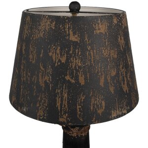 Clayre & Eef 6LMC0089 Lámpara de Sobremesa Madera Hierro Ø35x64 cm Marrón Negro E27 60W