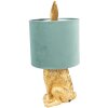 Clayre & Eef 6LMC0099GOVLGR Sobremesa Conejo Oro Verde Ø 20x43 cm E27 60W