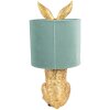 Clayre & Eef 6LMC0099GOVLGR Sobremesa Conejo Oro Verde Ø 20x43 cm E27 60W