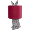 Clayre & Eef 6LMC0099VBU Lámpara de sobremesa diseño conejo rojo Ø 20x43 cm E27 60W