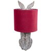 Clayre & Eef 6LMC0099VBU Lámpara de sobremesa diseño conejo rojo Ø 20x43 cm E27 60W