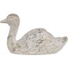 Clayre & Eef 6TE0547 Decoración Pato Oro Blanco Piedra 15x5x9 cm
