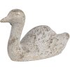 Clayre & Eef 6TE0547 Decoración Pato Oro Blanco Piedra 15x5x9 cm