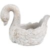 Clayre & Eef 6TE0548 Maceta Cisne 19x11x15 cm Oro Blanco