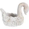 Clayre & Eef 6TE0548 Maceta Cisne 19x11x15 cm Oro Blanco