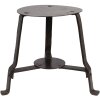 Clayre & Eef 6UNY0010 Mesa para Plantas Hierro Redonda Negra 18x18x22 cm Estilo Campestre