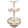Clayre & Eef 6Y5654 Estantería de hierro Beige Ø 42x75 cm Vintage 3 pisos