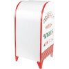 Clayre & Eef 6Y5676 Buzón de pie Hierro Rojo Blanco 20x20x41 cm
