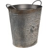 Clayre & Eef 6Y5684 Decoración Maceta Metal Gris 35x22x32 cm Estilo Antiguo