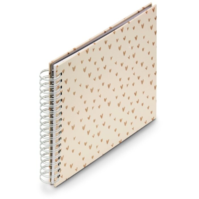 Álbum espiral Hama Lovely Beige 28x24 cm 50 páginas blancas
