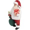 Clayre & Eef 65599 Decoración Navideña Papá Noel Blanco Rojo 18x13x27 cm