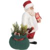 Clayre & Eef 65599 Decoración Navideña Papá Noel Blanco Rojo 18x13x27 cm