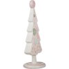 Clayre & Eef 6PR4219 Árbol de Navidad decorativo Poliresina rosa 12x9x25 cm