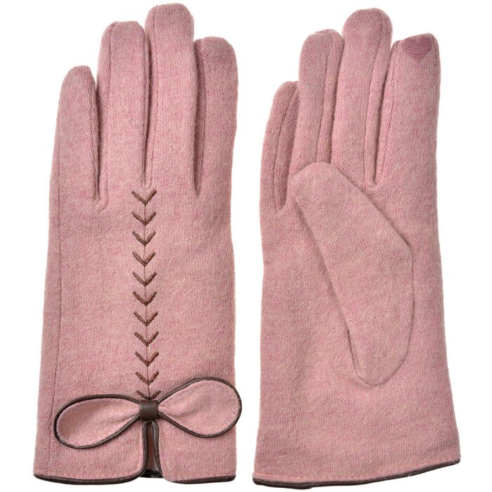 Juleeze JZGL0096P Guantes rosa 9x23x1 cm lazo cálido