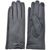 Juleeze JZGL0100 Guantes 9x23x1 cm pata de gallo gris lazo