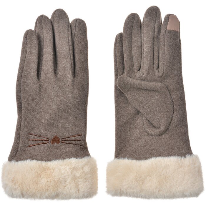Juleeze JZGL0102KH Guantes Marrón 9x23x2 cm forro de piel sintética suave