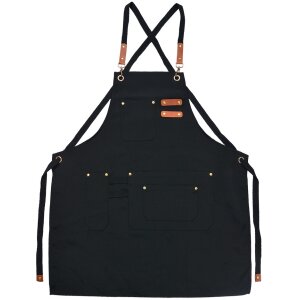 Clayre & Eef KT041.040DBL Delantal Negro 75x66 cm...