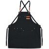 Clayre & Eef KT041.040DBL Delantal Negro 75x66 cm 100% Poliéster