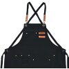 Clayre & Eef KT041.040DBL Delantal Negro 75x66 cm 100% Poliéster
