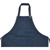 Clayre & Eef KT041.041 Delantal Azul 77x68 cm Cinta ajustable para el cuello Poliéster
