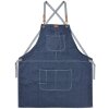 Clayre & Eef KT041.043 Delantal Azul 82x70 cm 100% Poliéster