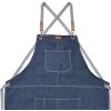 Clayre & Eef KT041.043 Delantal Azul 82x70 cm 100% Poliéster