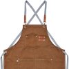Clayre & Eef KT041.045 Delantal Marrón 63x75 cm 100% Poliéster
