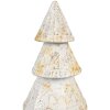 Clayre & Eef 65868 Árbol de Navidad Ø12x32 cm Blanco Marrón Hierro Madera