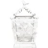 Clayre & Eef 6Y5670 Farol Metal Blanco Antiguo Vidrio 20x20x35cm